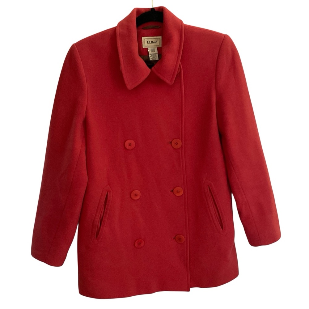 L.L. Bean Thinsulate Wool Cashmere Double Breasted Peacoat Women’s Size 6